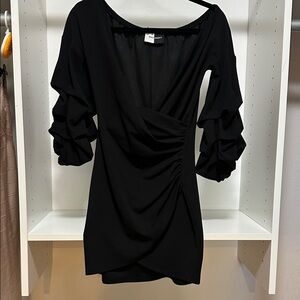 Day & Night Black Satin Dress